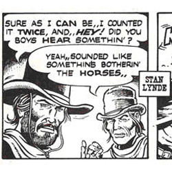 A panel from Stan Lynde's comic strip Latigo