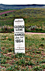 Grave markers on Boot Hill.