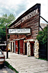 Kiskadden Barn and Blacksmith in Virginia City.