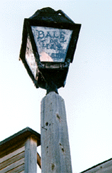 Lamp post outside of the Bale of Hay Saloon