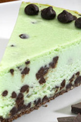 Mint chocolate chip cheesecake, muddypawscheesecake.com