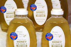 Bottles of Made in Montana honey