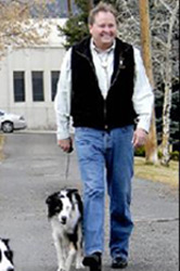 Governor Brian Schweitzer with his dog, Jag