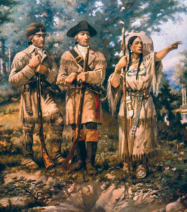 Lewis and Clark at Three Forks.