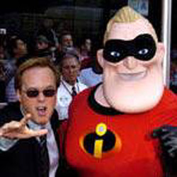 Brad Bird with Mr. Incredible