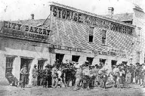 Virginia City street scene.