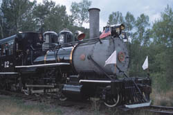 Steam locomotive in Virginia City