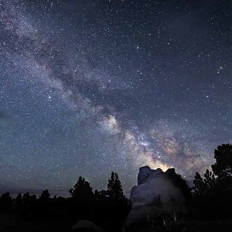 Milky Way over Medicine Rock State Park