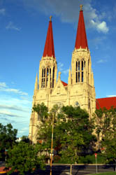 St. Helena Cathdral exterior front.